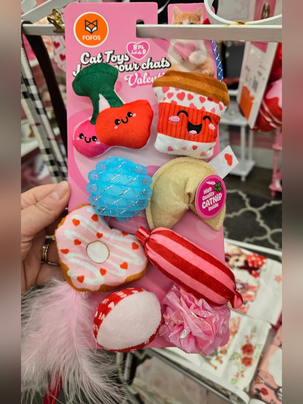 Valentine Cat Toys - Set Of 8